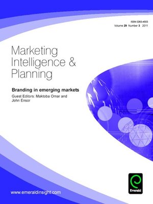 cover image of Marketing Intelligence & Planning, Volume 29, Issue 3